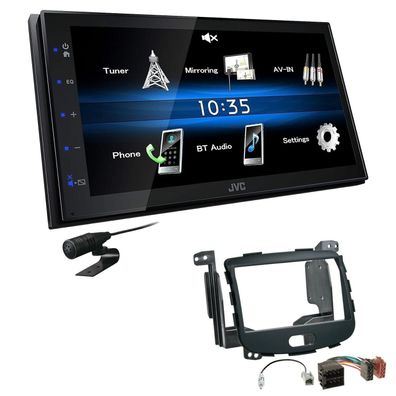 JVC 2 DIN Digital Autoradio Bluetooth USB für Hyundai i10 Rubbertouch 2008-2013