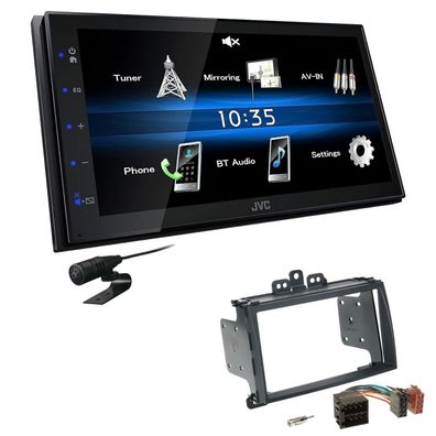 JVC 2 DIN Digital Autoradio Bluetooth USB für Hyundai i20 2009-2012 in schwarz