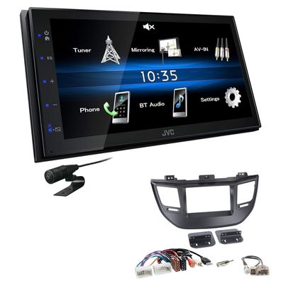 JVC 2 DIN Digital Autoradio Bluetooth USB für Hyundai Tucson ab 2015 schwarz