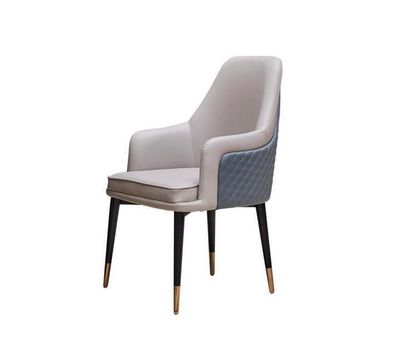 Esszimmerstühle Wohnzimmer luxuriöse Grau Stuhl mit Holzbeinen Modern neu