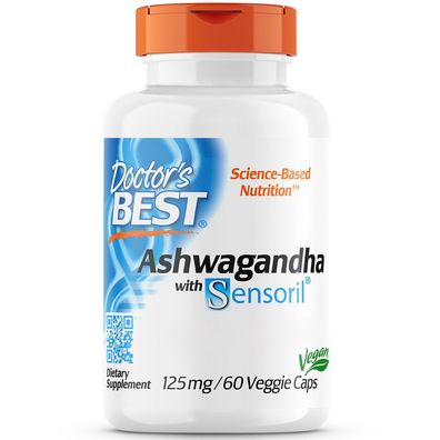 Doctor's Best, Ashwagandha with Sensoril®, 125mg, 60 Veg. Kapseln