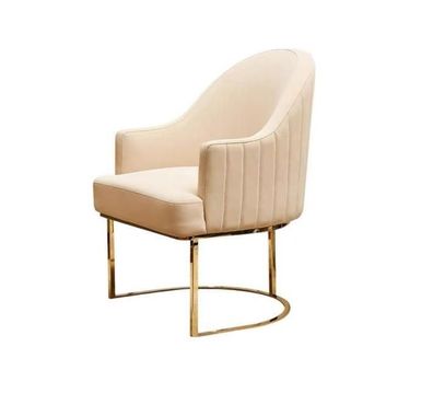 Esszimmerstühle Wohnzimmer luxuriöse Beige Stuhl mit Metall Modern neu