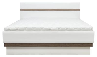 Bett 160/200 cm LIONEL LI12 Bettgestelle Schlafzimmer Sonoma Trüffel/ Weiß Glanz
