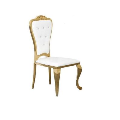 Modern Stil Stilvoll Sessel Stuhl Weiß Sitz Polster Design Metall Textil