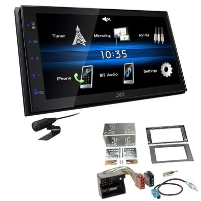 JVC 2 DIN Digital Autoradio Bluetooth für Ford Fusion 2005-2012 silber/ anthrazit