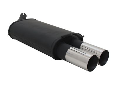 NOVUS Sportauspuff Endschalldämpfer 2x76mm RL passend für Renault Twingo 1 C06