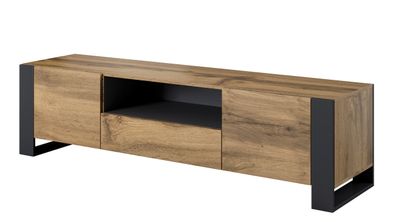 Fernsehschrank Wood Lowboard Unterschrank 2 Türen 1 Schublade, Fernsehschrank