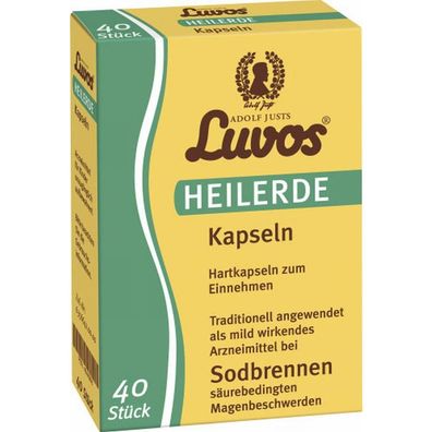 26,23EUR/1kg Luvos Heilerde Kapseln zum Einnehmen gegen Sodbrennen 40 St?ck