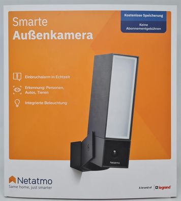 Netatmo NOC01-DE Presence Outdoor-Sicherheitskamera mit Objekterkennung, WLAN, ...
