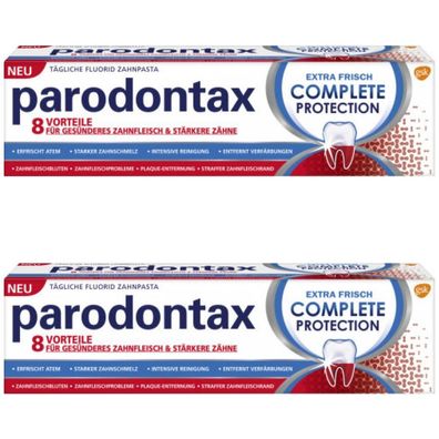 126,80EUR/1l 2 x parodontax Complete Protection 75ml Tube