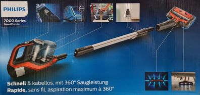 Philips XC7042/01 SpeedPro Max kabelloser Akku-Staubsauger 7000 Series, 360°-Saugd...