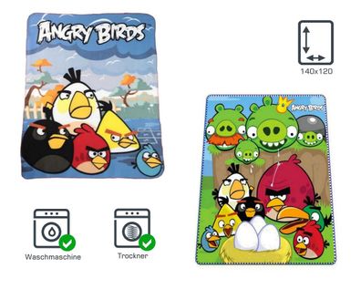 Angry Birds Decke Kinder Fleecedecke Kuscheldecke Schmusedecke Bettdecke