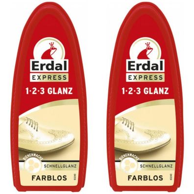 5,27EUR/ ST 2x Erdal Schuhschwamm Schuhpflege 1-2-3 Glanz Schwamm farblos