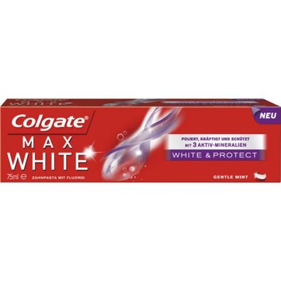 130,00EUR/1l Colgate Zahncreme Max White White&amp; Protect 75ml Tube Zahnpflege