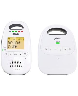 Alecto DBX-99 DECT Babyphone Raumüberwachung mit Fenster-/ Türmagnet weiß