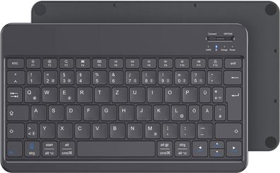 Emetok Deutsche Bluetooth Tastatur für iPad Air/ iPad Pro/ Mini/ iPad 10,9/10,2/9,7/