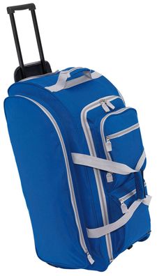 Reisetasche mit 2 Leichtlauf Rollen Reisetrolley 9P 75x30x33 2,8 kg 67L Blau