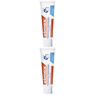 97,33EUR/1l 2 x Elmex Karriesschutz Professional 75ml Tube Zahnpflege Zahncreme
