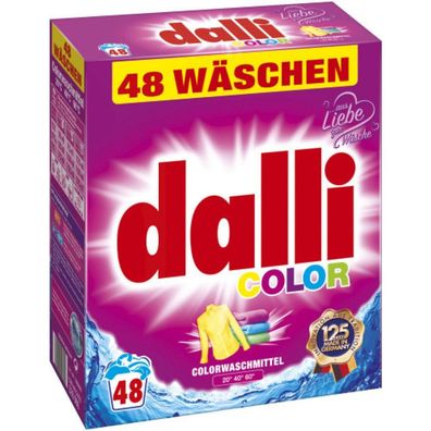 4,58EUR/1kg Dalli Color 48 Waschladungen Colorwaschmittel Waschmittel Reinigung