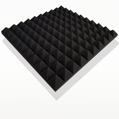 Akustikschaum Absorber Schaumstoff Pyramiden feinporig Platten anthrazit 3 m²