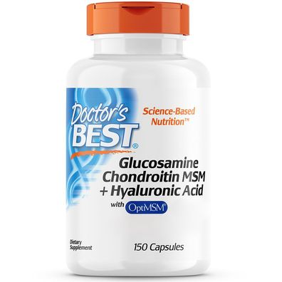 Doctor's Best, Glucosamine Chondroitin MSM + Hyaluronic Acid, 150 Kapseln