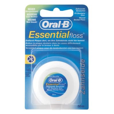 0,16EUR/1m Oral-B Zahnseide Mint 50 Meter gewachst Essential Floss Zahnreinigung