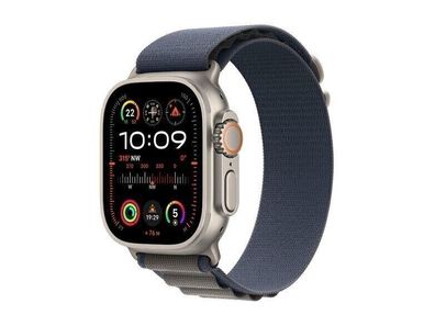 Apple Watch Ultra 2 49mm Titangehäuse mit Alpine Loop - Blau, Medium GPS + LTE
