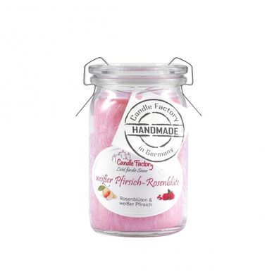 Candle Factory Baby Jumbo weißer Pfirsich und Rosenblüte Duftkerze Dekokerze 308087