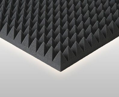 Pyramidenschaumstoff Akustik hochwertig Qualitätsschaumstoff 98x98x6cm