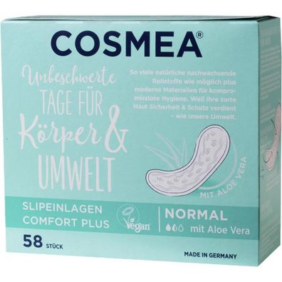 Cosmea Slipeinlagen Comfort Plus Normal mit Aloe Vera Damenbinden 58 St?ck