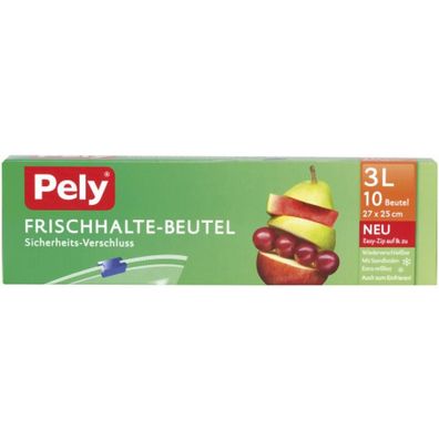 0,78 Euro pro St?ck Pely Frischhaltebeutel 3L 10 St?ck made in Germany mit Sicherhei
