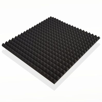 Pyramiden Schaumstoff ca. 50x50x3cm Qualität anthrazit schwarz (Gr. ca. 3,0 cm)