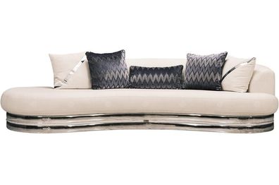 Dreisitzer Couch Sofa 3 Sitzer Polstersofa Stoffsofa Moderne Weiß