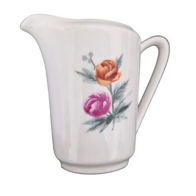 Vintage Kahla GDR Milchkännchen Porzellan Blumen gemustert Bunte Farbe