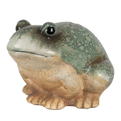 Clayre & Eef Figur Frosch 9 cm Grün Keramik (Gr. 13x12x9 cm)