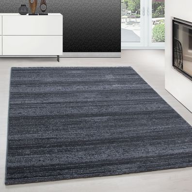 Teppich modern design teppich Rechteck Pflegeleicht Uni Farbe Meliert Grau