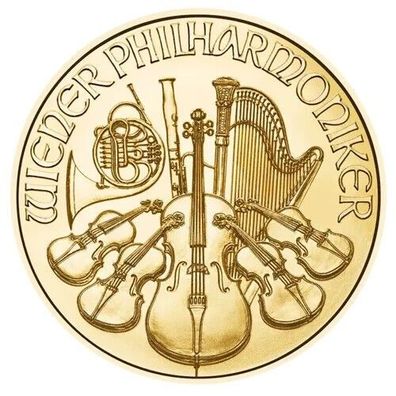 Goldmünze Wiener Philharmoniker 2024 1/10 oz 999.9 10 Euro