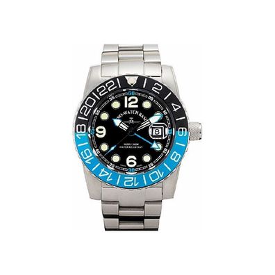 Zeno-Watch - Armbanduhr - Herren - Chrono - Airplane Diver 6349Q-GMT-a1-4M