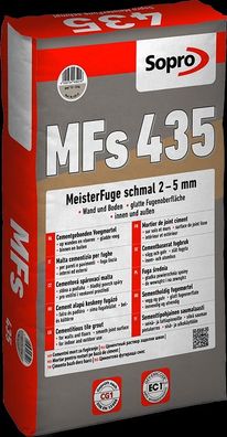 Sopro MeisterFuge schmal MFs 435 grau Fugenmörtel Fuge Fugenmasse 5 KG