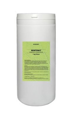 Bentonit in Premium-Qualität. 1 kg ultrafeines Pulver in Dose