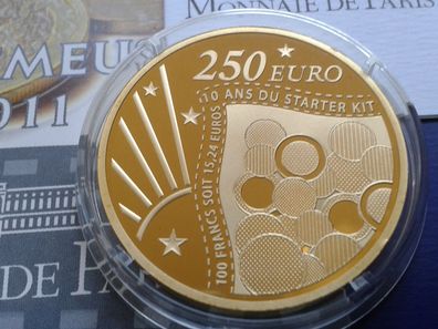 250 euro 2011 PP Frankreich Säerin Semeuse Starterkit 2 Unzen Gold - nur 79 Ex.