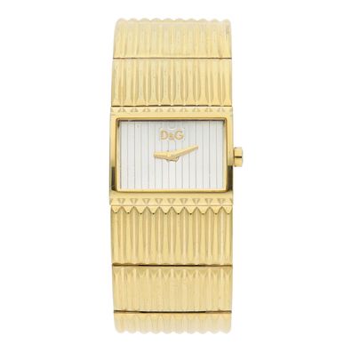 Dolce & Gabbana Damenuhr, Edelstahl goldplattiert, getragen 25323161