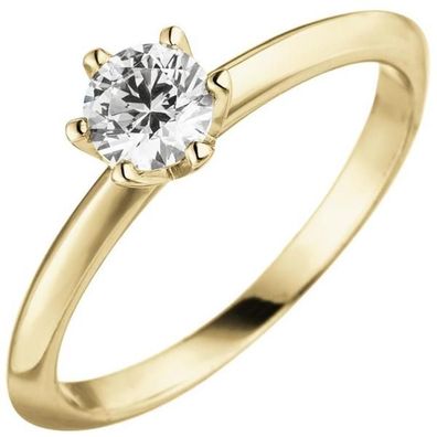 Damen Ring 585 Gelbgold 1 Diamant Brillant 0,70 ct. Diamantring Solitär