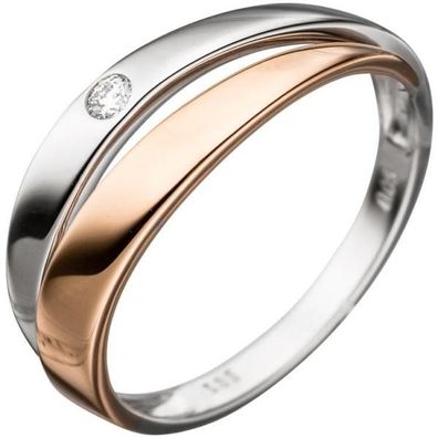 Damen Ring 585 Gold Weißgold Rotgold Diamant Brillant
