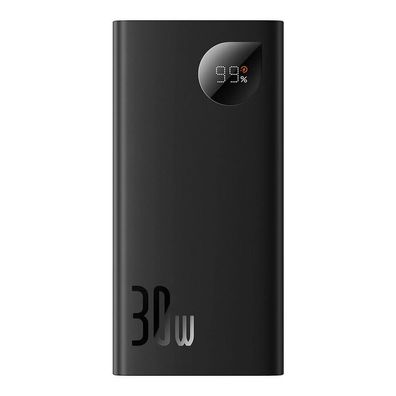Powerbank 10000mAh, 2xUSB, USB-C, 30W (schwarz)