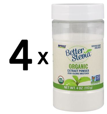 4 x Better Stevia - Extract Powder, Organic - 113g