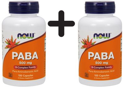 2 x NOW Foods PABA, 500mg - 100 caps