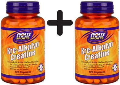 2 x Kre-Alkalyn Creatine - 120 caps