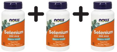 3 x Selenium, 200mcg - 90 vcaps