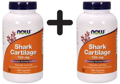 2 x Shark Cartilage, 750mg - 300 caps